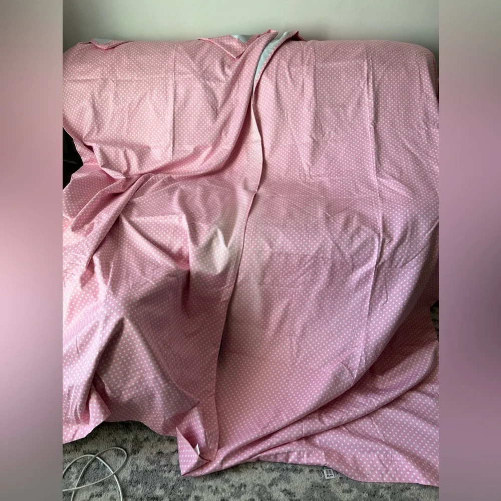 Pottery Barn Lined Blockout Pink Polka Dot Drapes